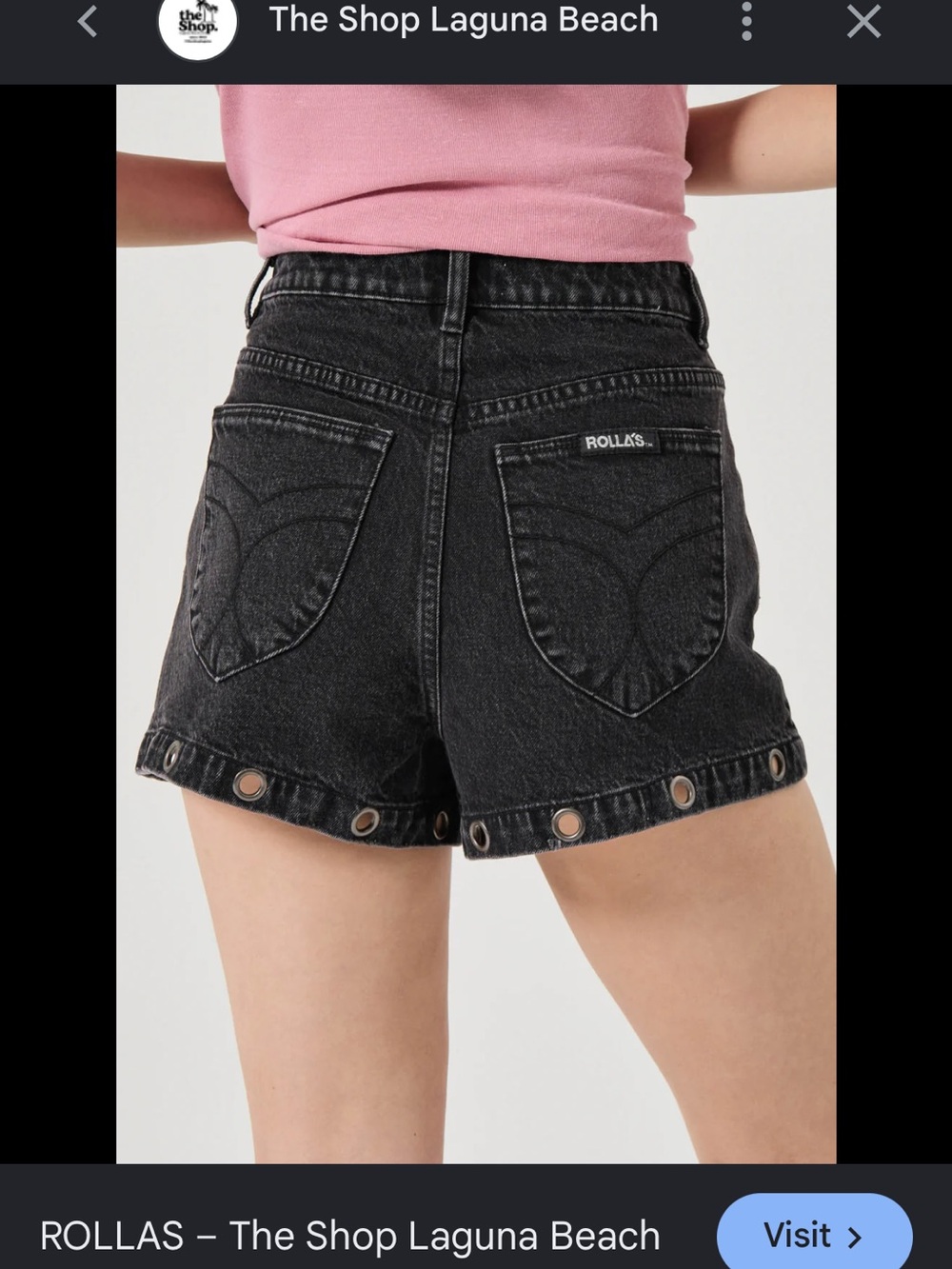 NWT Rolla’s Mirage short grommet black size 28